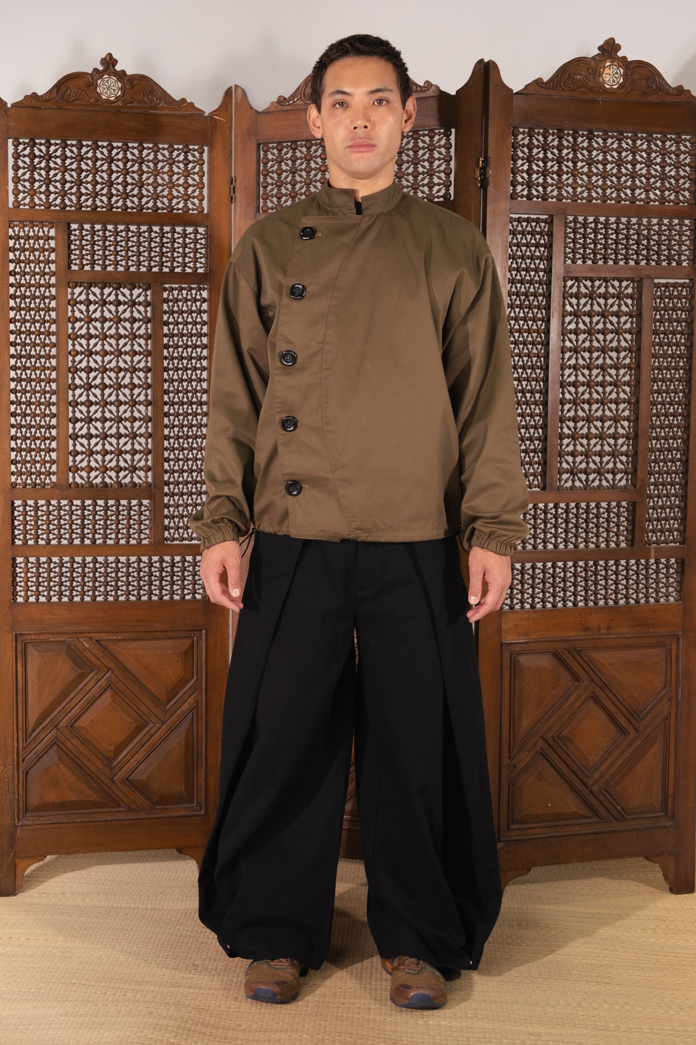 [The Idiot] Buttoned Jacket_Olive-thumbmail-3