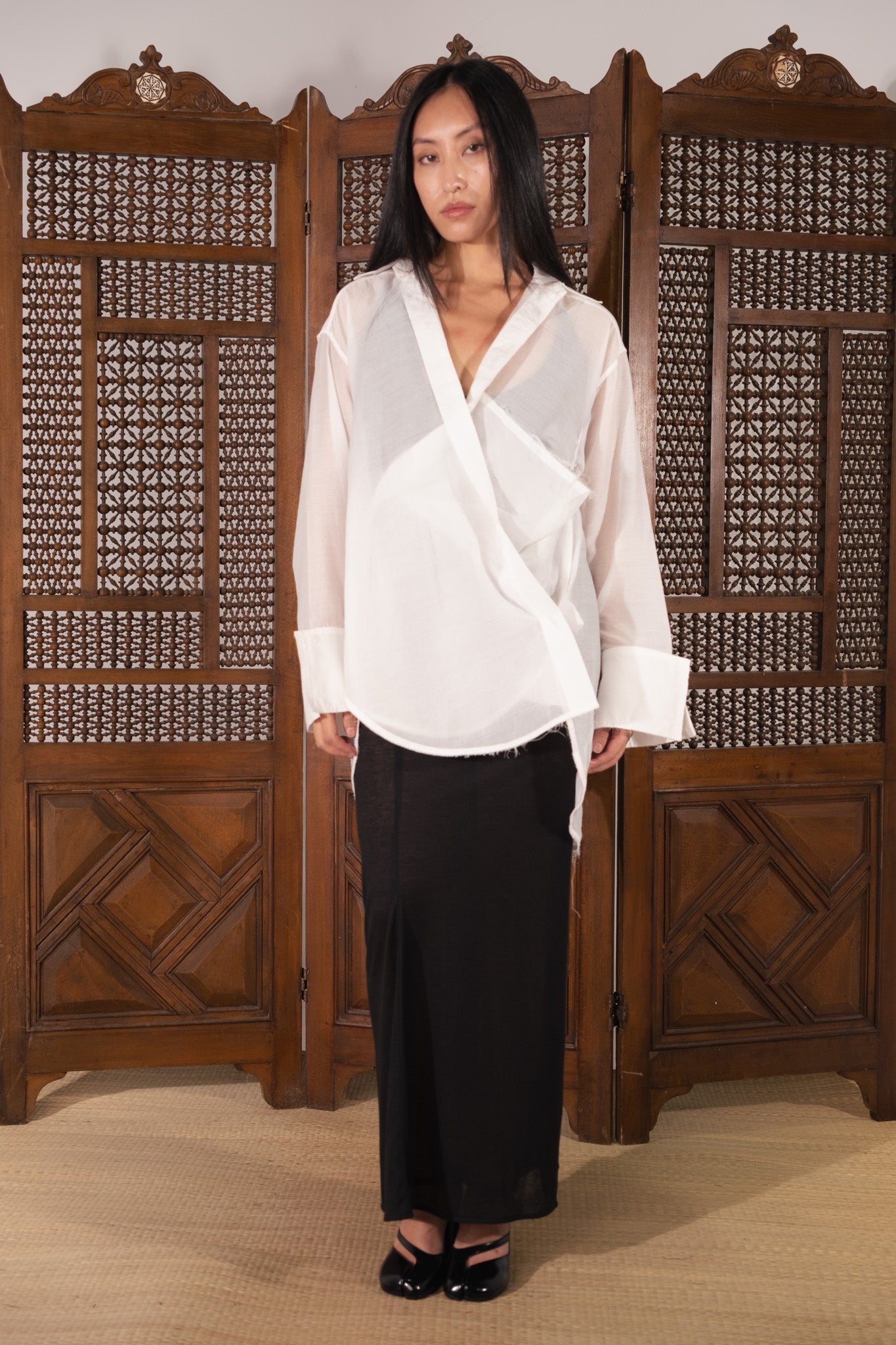 [Demen] Wrapped Shirt_ White-thumbmail-4