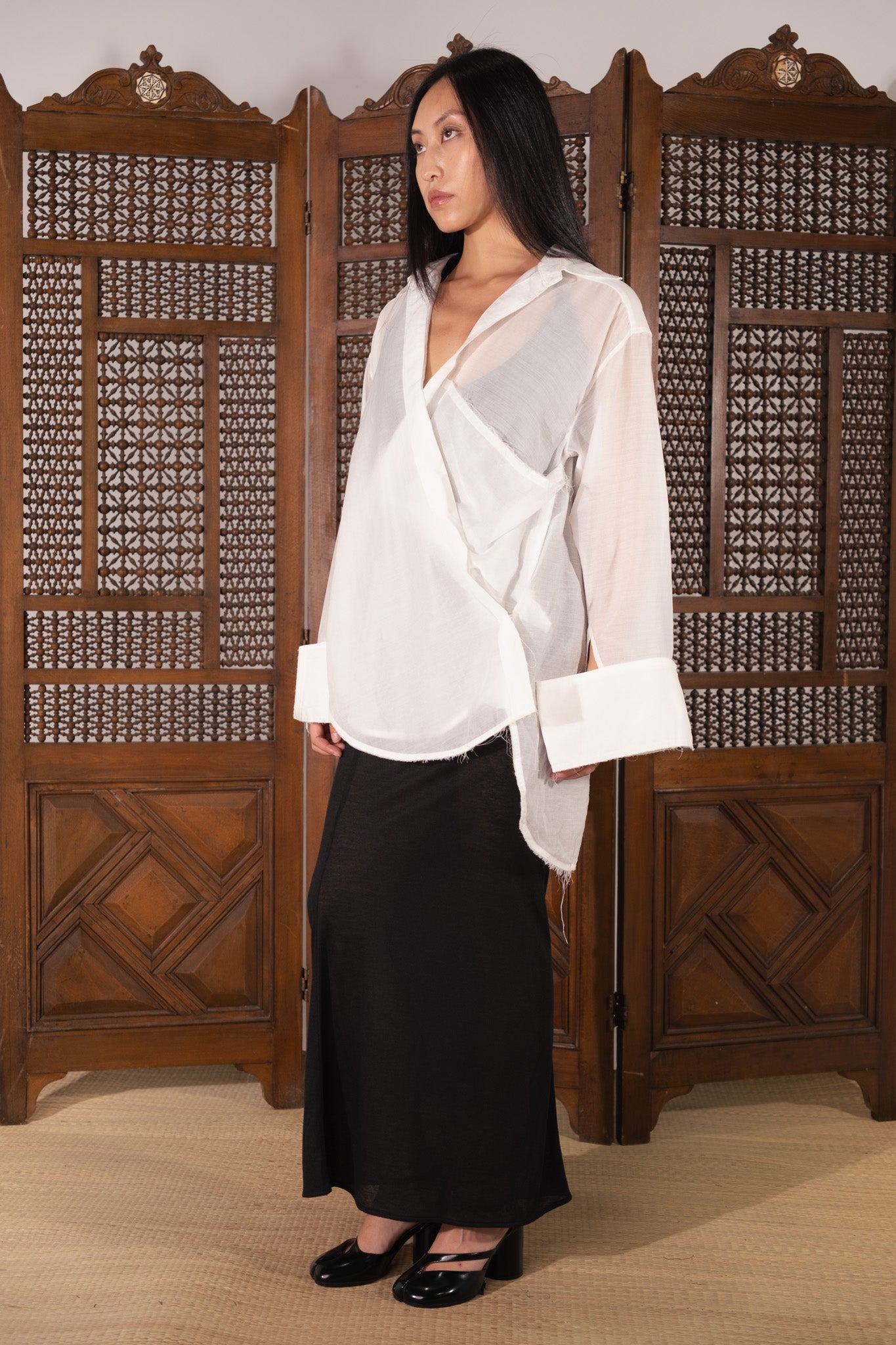 [Demen] Wrapped Shirt_ White-thumbmail-6