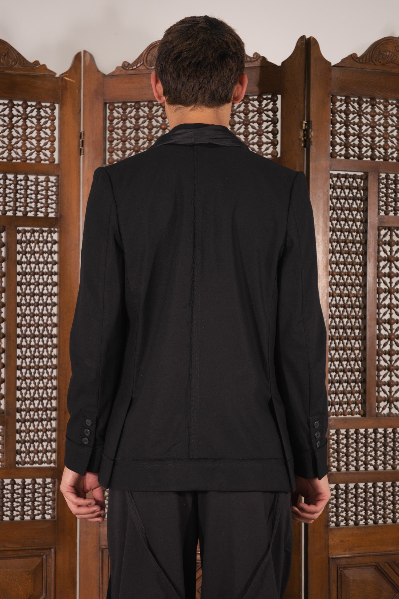 [Kimtr] Charcoal Linen Blazer-thumbmail-3