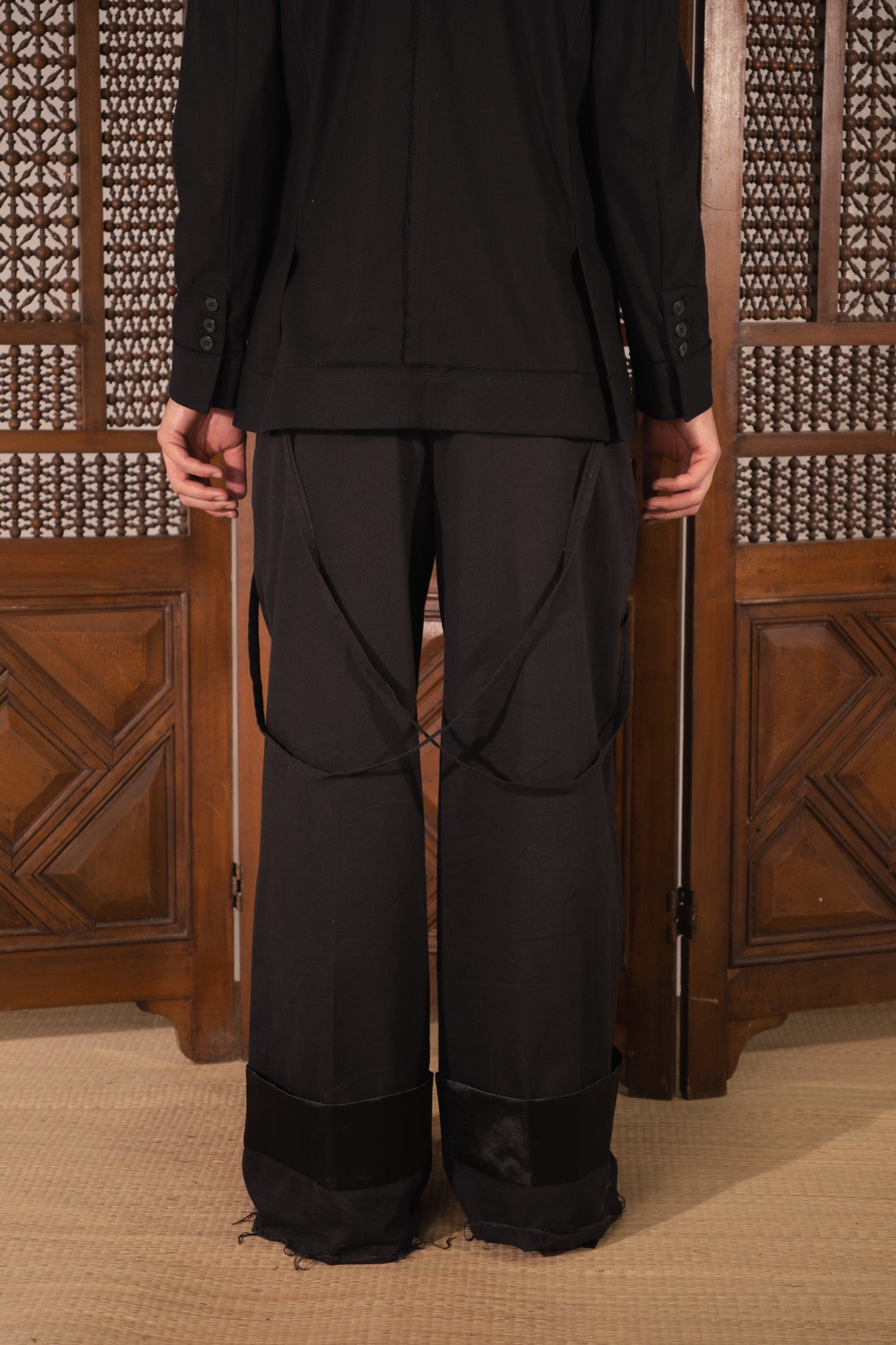 [Kimtr] Jean-Marc Silkflap Trousers-thumbmail-3