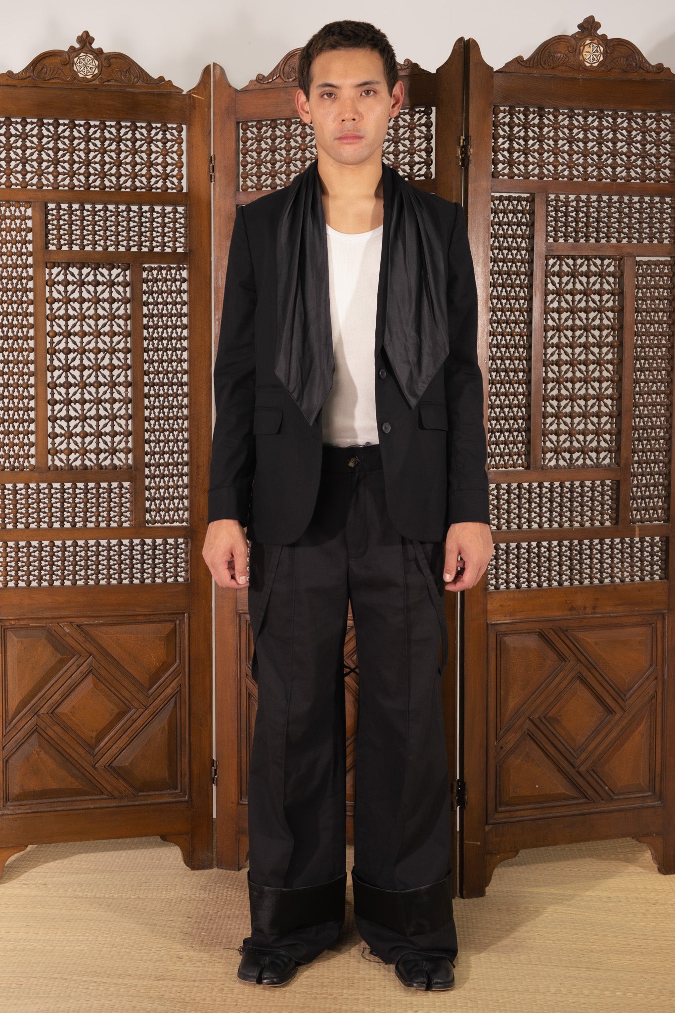 [Kimtr] Charcoal Linen Blazer-thumbmail-4