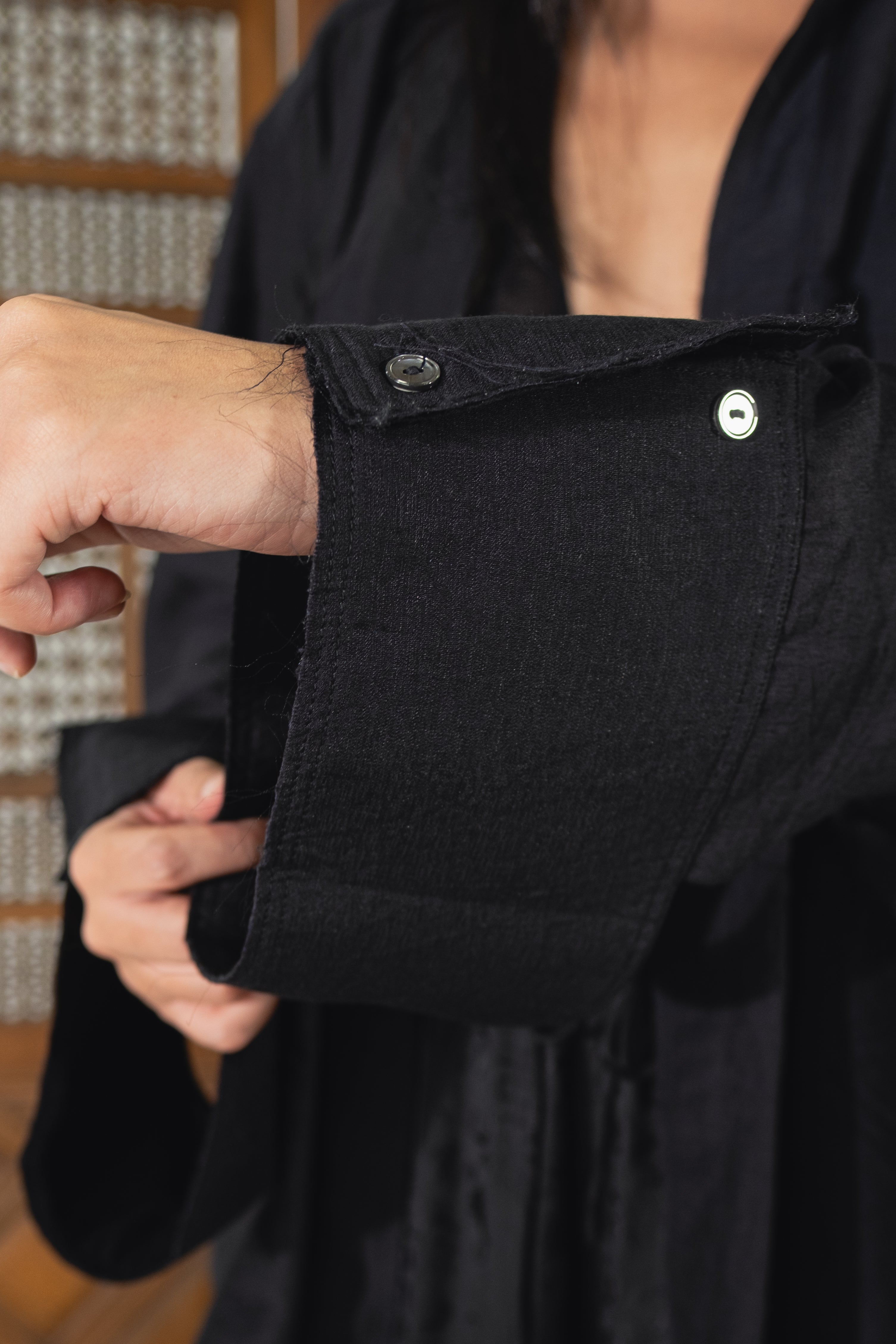 [Demen] Wrapped Shirt_ Black-thumbmail-4